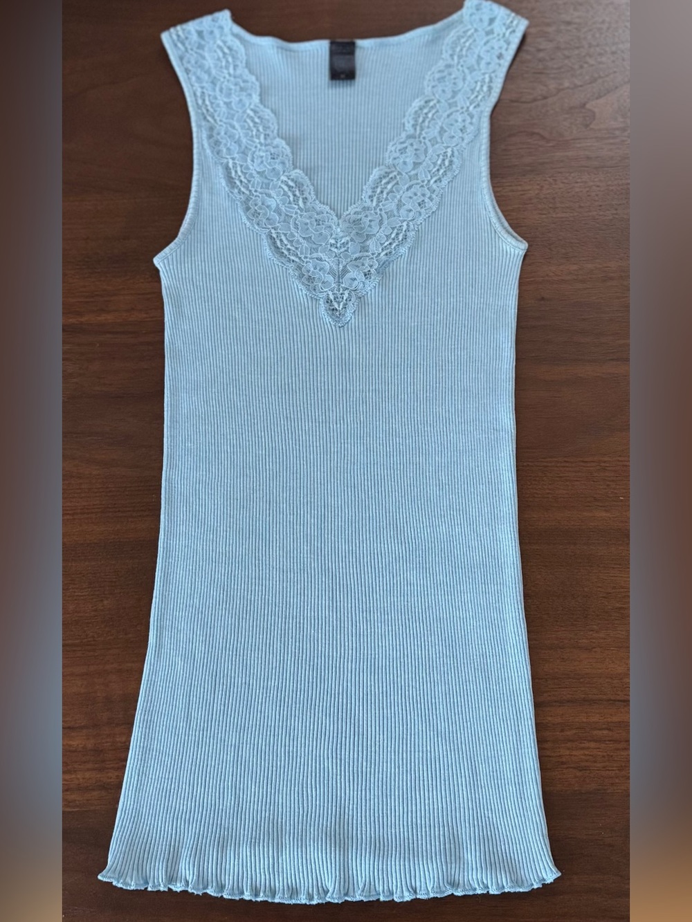 BANANA REPUBLIC CAMISOLE SILK COTTON V NECK CAMI SLEEVELESS TOP BLUE M 514199
